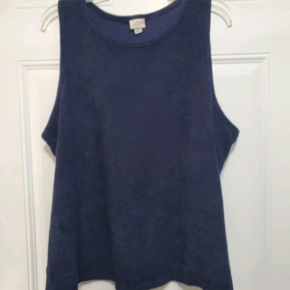 a new day Tops - A New Day Terry Tank Top Navy Blue